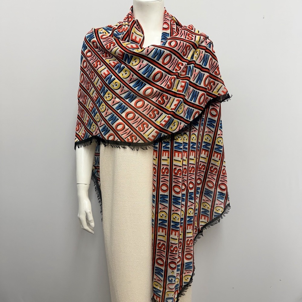 Gucci Magnetismo Multi Color Scarf Very Large 140 cm x 140 cm 55" x 55" Fabulous
